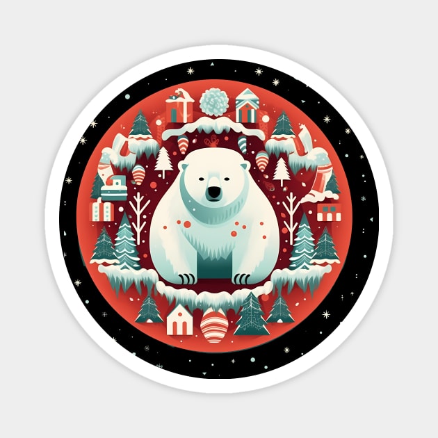 Polar Bear in Ornament, Love Bears Magnet by logiamerch